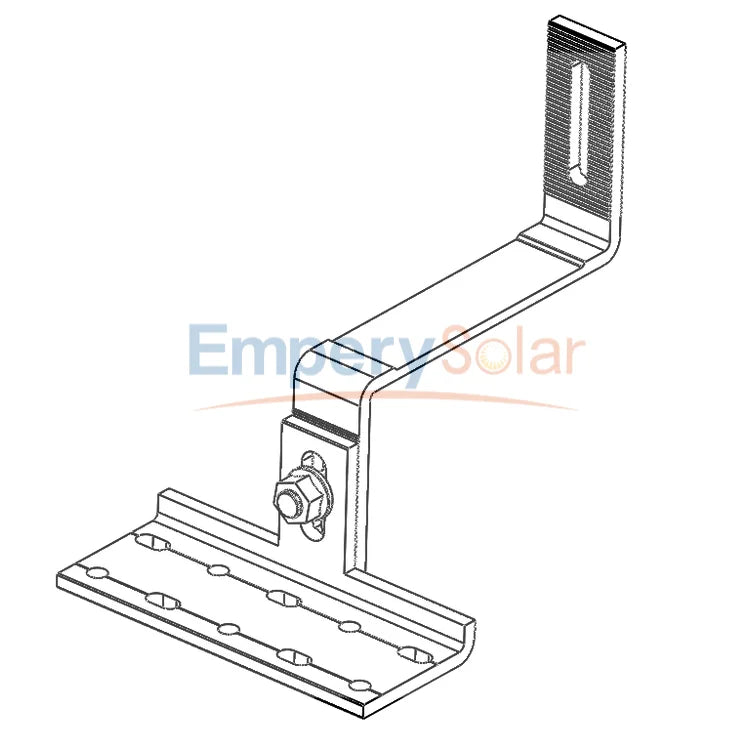 Solar Mounting Tile Roof Hook Clamp ultra Rail Adjustable Aluminum Stainless Steel Roof Hook Heavy