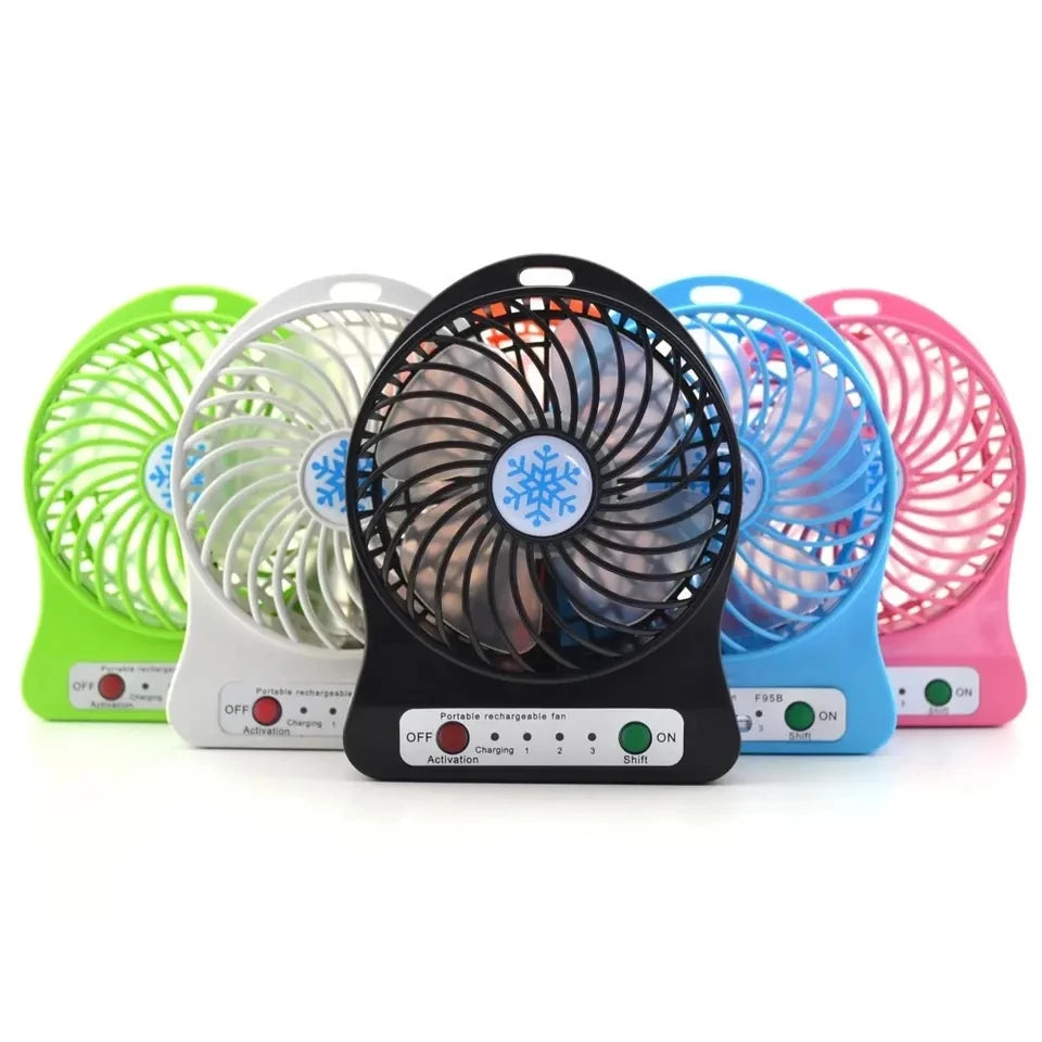 Portable Electric Durable Usb Rechargeable Small Fans With Light Table air Conditioner Modern Outdoor Charging Silent Fan