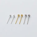 YUEMOON Wholesale Bulk Price 925 Sterling Silver Round Stud Earring Hook 18K Gold Plated Silver Color DIY Accessories Opp Bag