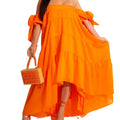 2023 New European and American Women's Sexy One Shoulder Fashion Big Swing Dress