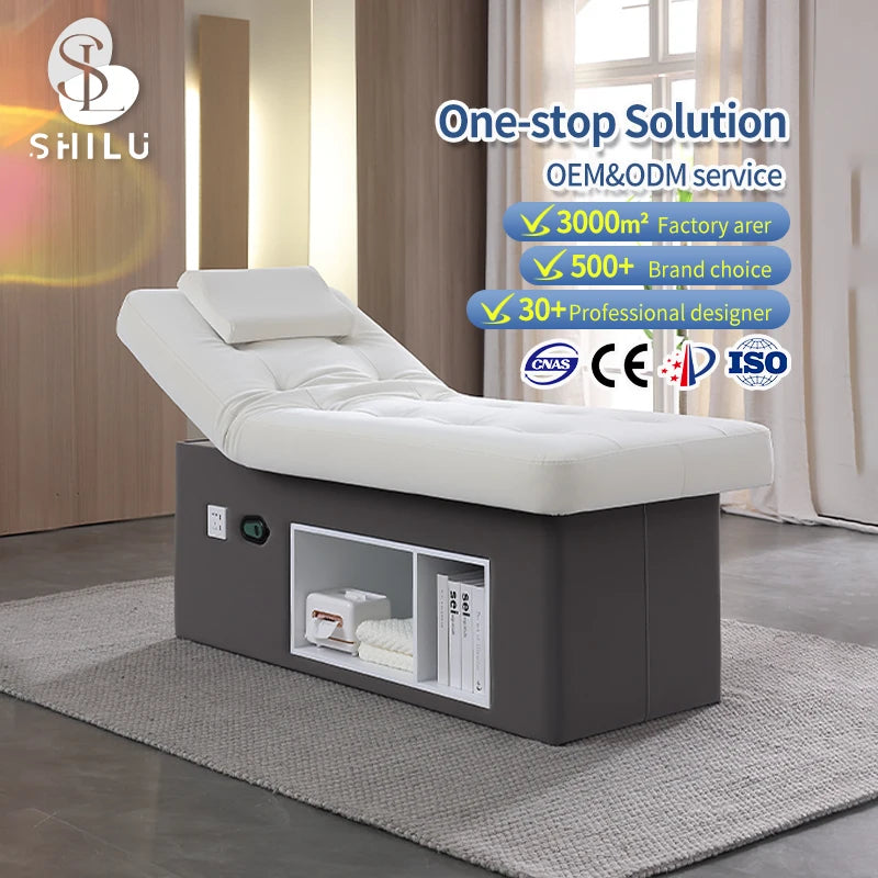 Modern Electric Adjustable Spa Equipment Portable Massage Table and Beauty Bed for Hotel Gym School Tattoo Chair Application