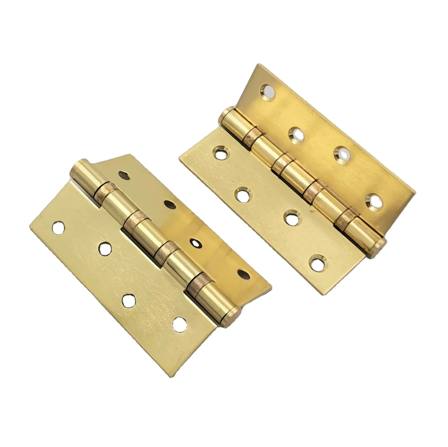 Standard 4 Inches SS201 Satin Golden Plated Door Window Hinges With Slow Closing Function Suitable for Kitchens Hinges Cabinet