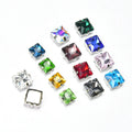 Colored Square Crystal Glass Diamond Claw Strass Hand Sewn Rhinestone DIY Clothing Shoe Bag Accessories