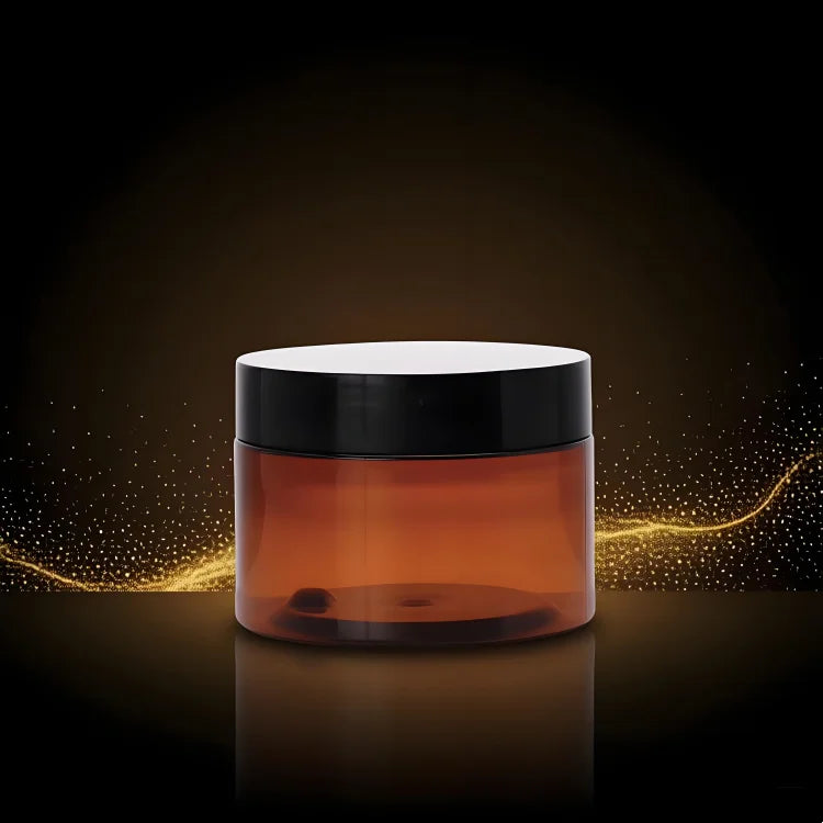 WOGU Amber Brown Plastic Tin Cans 100ml 100g Empty Shampoo Storage Container Face Cream Jars Skincare Cosmetic Packaging