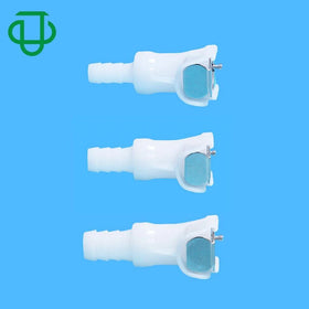 JU LFO17 POM Hose Barb Non-Valved In-Line Coupling Body Plastic Quick Connect Disconnect Barbed Tube Fittings Coupling