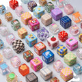 Acrylic Cartoon Printing Square Beads Wholesale Bead Head Rope Accessories Diy Handmade Mobile Chain Materials