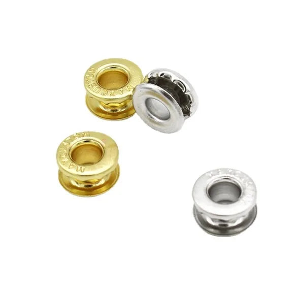 Custom Text Logo Brass Screw Grommet Eyelets Ring Leather Craft Hardwares