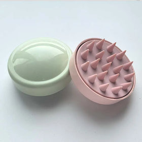 Private Logo Without Holder Hair Shampoo Brush Scalp Care Hair Shampoo Brush Soft Silicone Scalp Massager