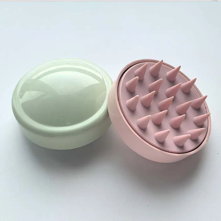 Private Logo Without Holder Hair Shampoo Brush Scalp Care Hair Shampoo Brush Soft Silicone Scalp Massager
