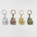 HT Multiple Colors St. George Slaying the Dragon Keychain Zinc Alloy Religious Pendant Keyring Catholic Gift for Believer