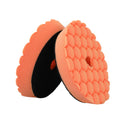 6.5 Inch DA Buffer Foam Pad Orange Medium Polish Hexagon Sponge Wheel Foam Pad 6.5 Inch DA Pad Made for 6 Inch Backing Plate