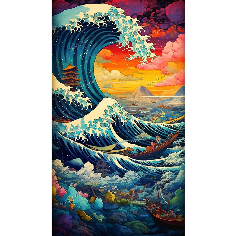 Diamond Painting Kits for Adults Beginners 5D Landscape Diamond Art Kits DIY Full Round Drill Gem Art