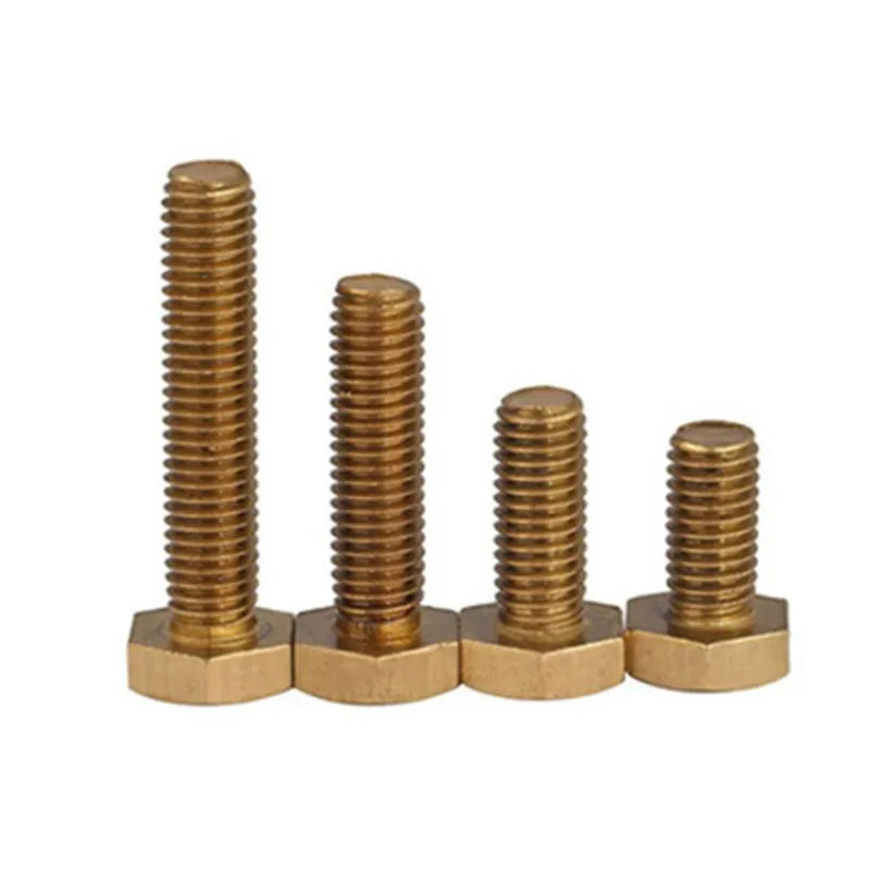 Hex Head Screws Bolts Brass Fully Threaded Metric M8 M10 M12 Hex Bolt DIN 933