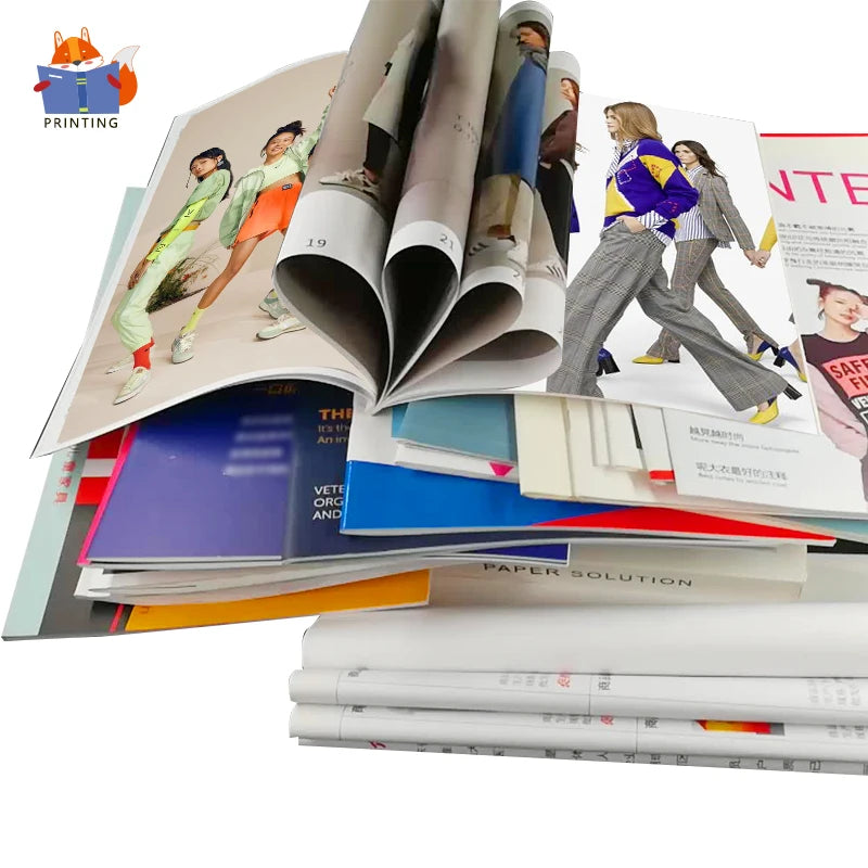 Factory Custom Perfect Binding Softcover Brochure Catalogue Booklet Magazine Book Printing Offset Cardboard 4-Colour CMYK