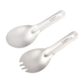 Ultralight Titanium Metal Spork Flatware Dinner Spoon for Camping Picnic Hiking Outdoor Travel Accessories