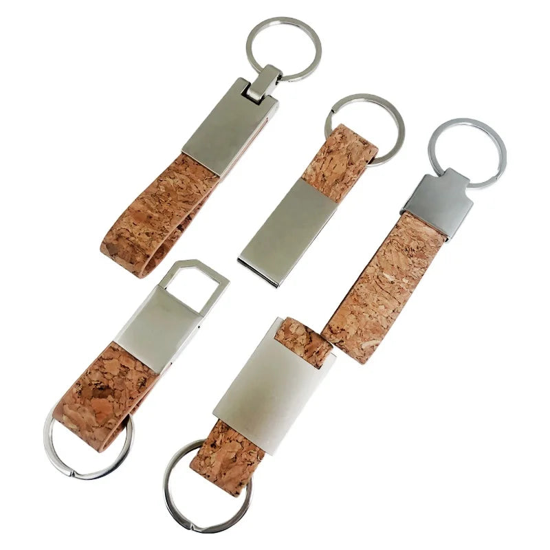 New Design Creative Small Gift Men's Metal Leather Car Key Ring Custom Luxury Car Pu Blank Leather Keychain