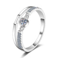 Fine Jewelry Engagement Ring for Women 925 Sterling Silver Pass Diamond Tester 0.1CT Moissanite Ring With Certified
