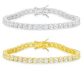 Tennis Bracelet 925 Silver Mossinate Diamond Women Men 2024 New Style Tennis Chain with Light Blue Stones.