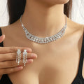 QS Multi-style Crystal Necklace Earrings Wedding Bridal Jewelry Set for Woman Wholesale