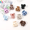 QIYUE 2 Inch Matte Pumpkin Plastic Claw Hair Clip Daily Use Girl Hair Accessories
