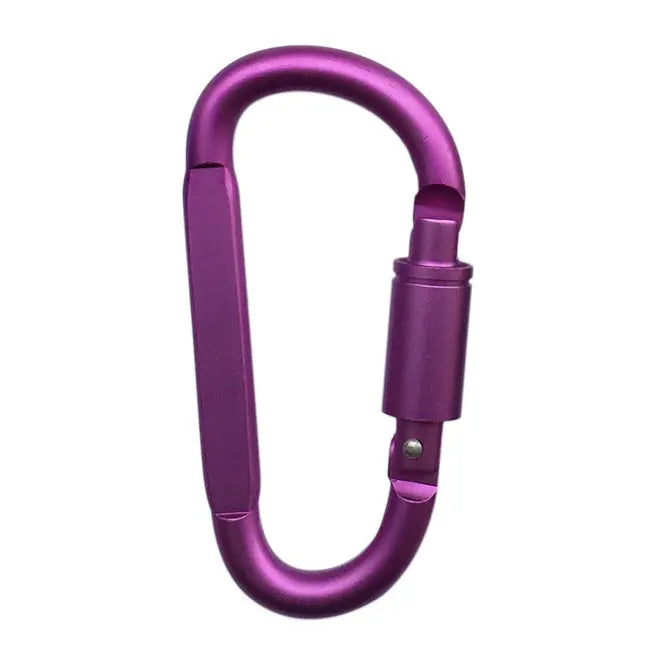 High Quality Aluminum Bold 8 CM Flat D Type Carabiner with Lock