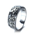 Hot Sell Punk Silver Hip Hop Ring Charm Vintage Alloy Demon Eye Ring for Men