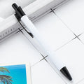 New DIY Blank 1.0mm Ballpoint Pen Creative Sublimation Coated Metal Click Aluminum Rod Heat Transfer Animal Body Type Logo Black