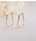 French Style Silver 925 Gold Plated Hoop Earrings for Women
