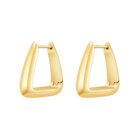Fashion 18K Gold Plated Stainless Steel Jewelry Geometric Solid Triangle Gold Color Ladies Accessories Earrings E241524