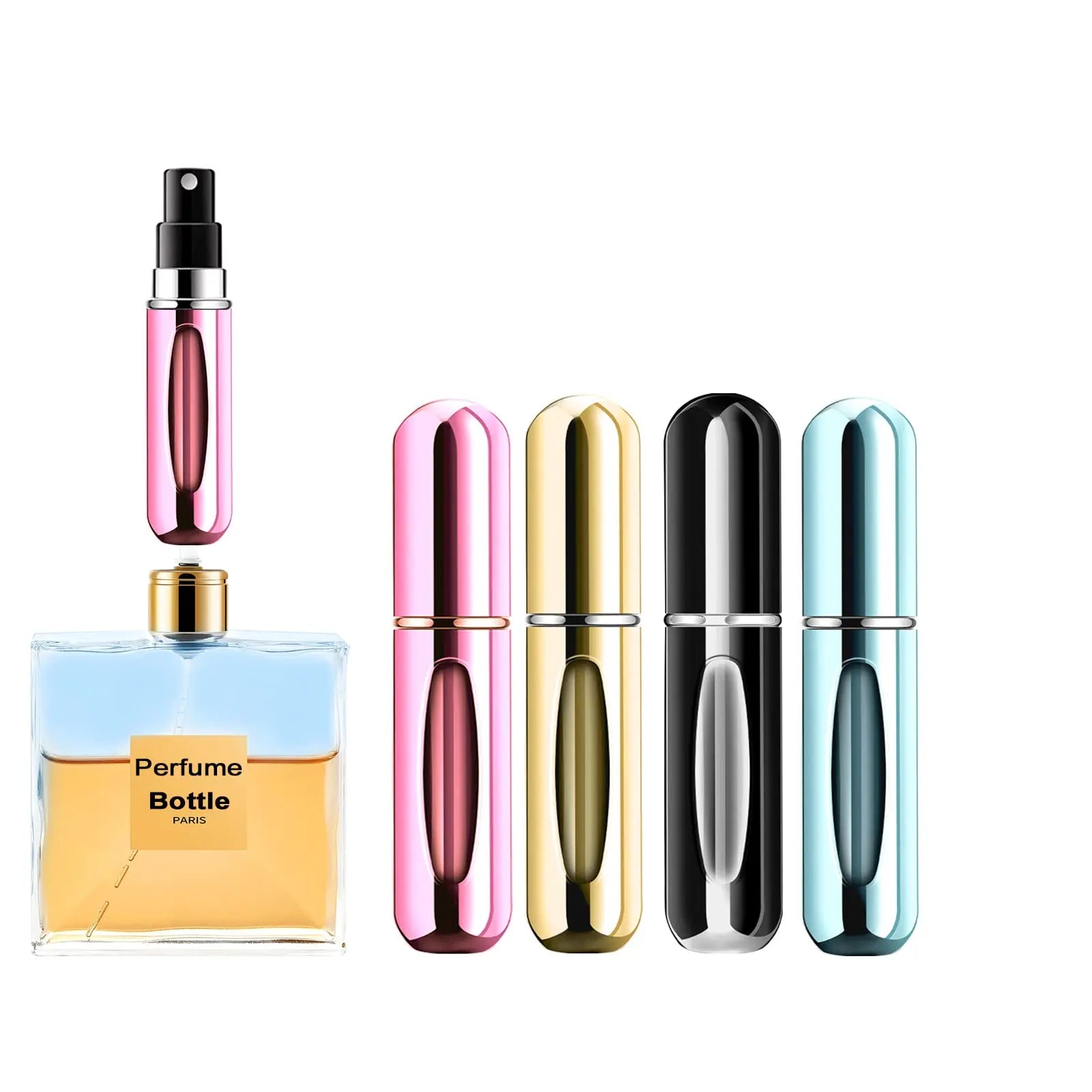 Hot Selling 5ml Perfume Atomizer Bottle Refillable Portable Mini Spray Bottle Recargable Envase De Perfume Atomizer