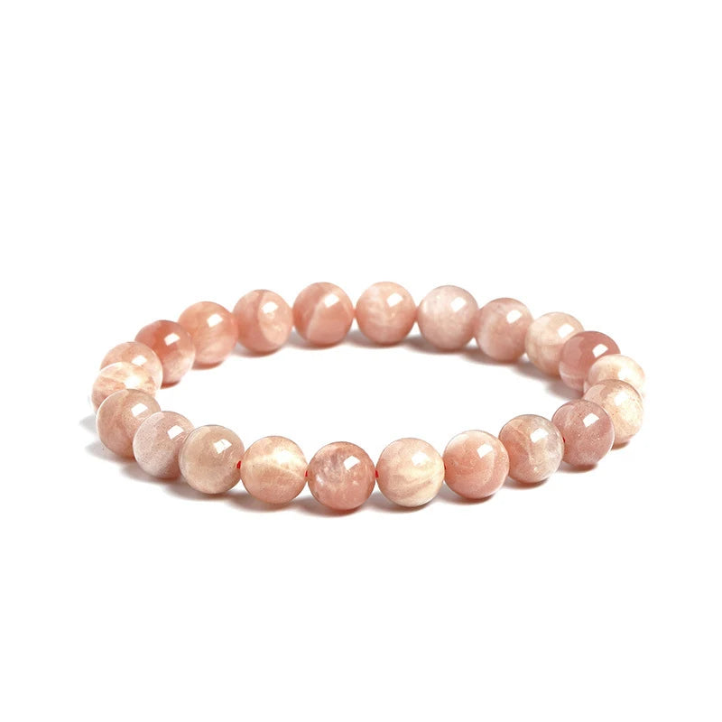 Natural Energy Golden Sun Stone Quartz Bracelet 5A Grade Orange MoonStone Bracelet for Women