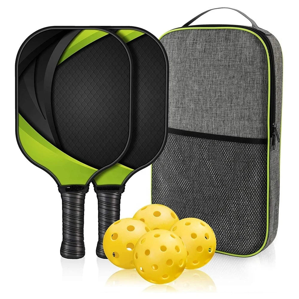 Texture Fiberglass Pickleball Paddle Racquet 4 Hollow Plastic Balls Sports & Entertainment Product