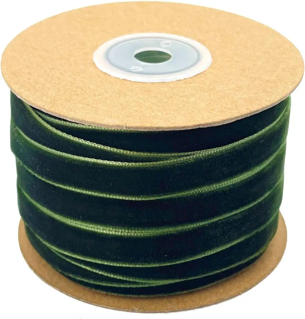 Christmas Decoration Gift Packaging 20 Yards Wrapping Ribbon Red Green Pink 10mm Christmas Velvet Ribbon for Gift