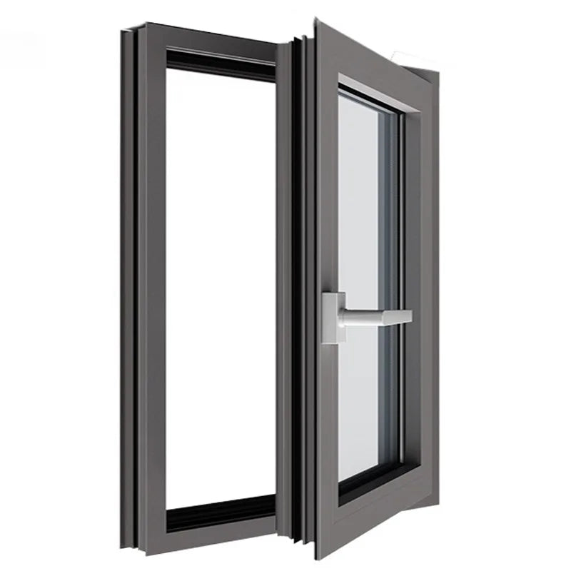 Factory High Quality Modern Aluminum Alloy Swing Horizontal Opening Energy Efficient Double or Triple Glazed Window