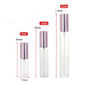 Free Samples Empty Refill clear Glass Slim Bottles Round 5ml 10ml 15ml Perfume Bottle Spray Silver Cap