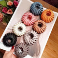 2023 New  Best Selling Women Fashion Sweet Simple Hair Device Plastic Solid Color Scrunchies Accessories for Women Girls