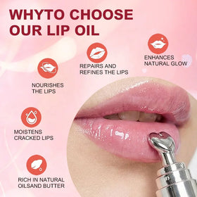 HALORINNA Color Changing Lip Serum Oil 10ml Cherry Pink Natural Moisturizing Vegan Tinted Lip Balm Lip Gloss Wholesale