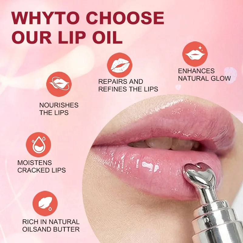 HALORINNA Color Changing Lip Serum Oil 10ml Cherry Pink Natural Moisturizing Vegan Tinted Lip Balm Lip Gloss Wholesale MegaBDM