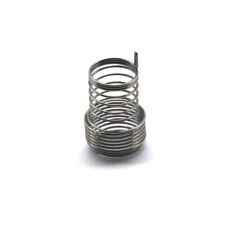 Custom 304 Stainless Steel Battery Spring Carbon Steel Conical Coil Nickel Surface for Automobile Use Industrial Settings