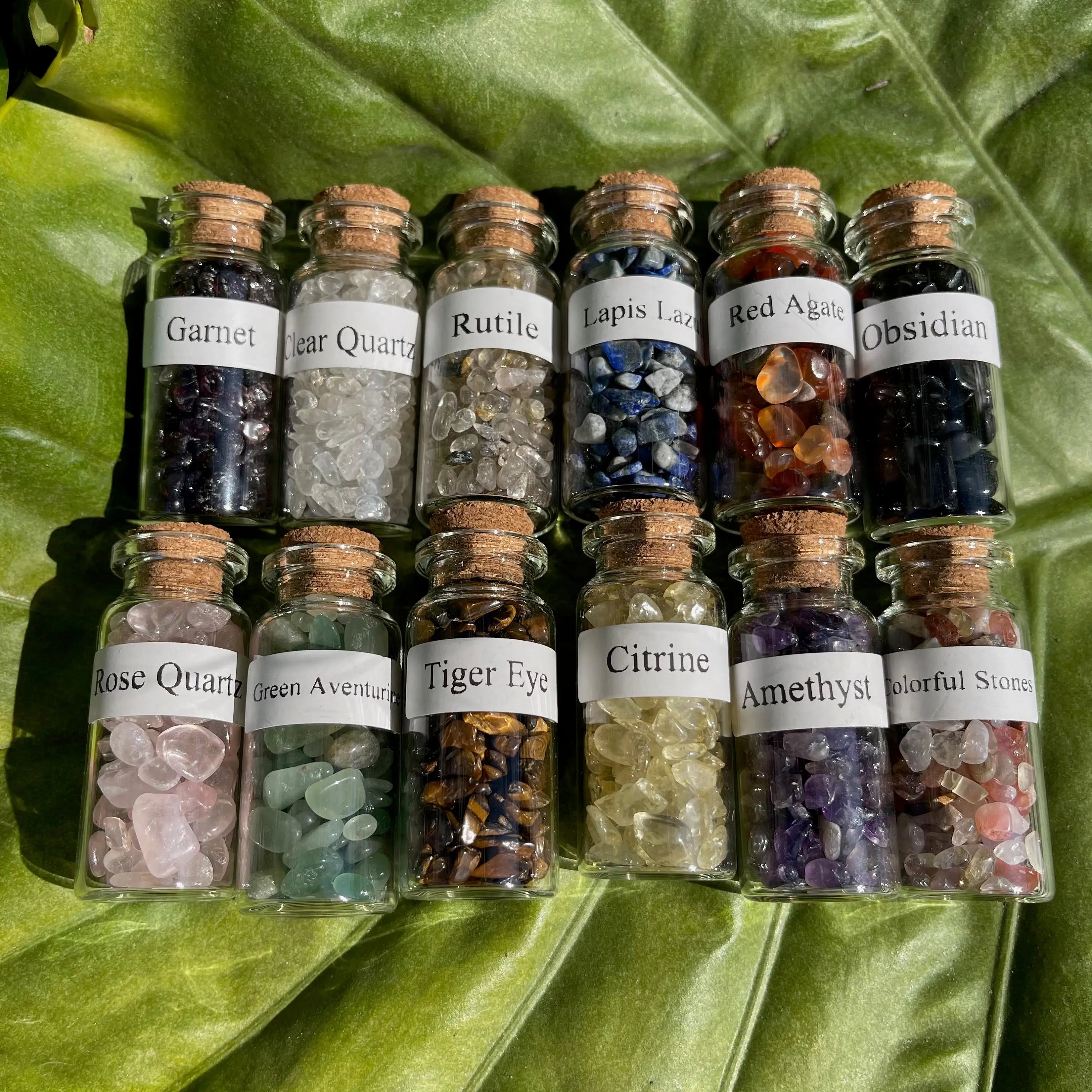 Custom Logo Natural Semi-precious Crystal Healing Quartz Wishing Bottle Drift Bottle Specimens for Kid Gift Home Decorations