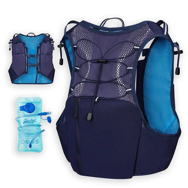 Fashion Lightweight Anti-Theft Reflective Polyester Hydration Vest Bag with 1.5L Water Bladder for Sports Running All Seasons