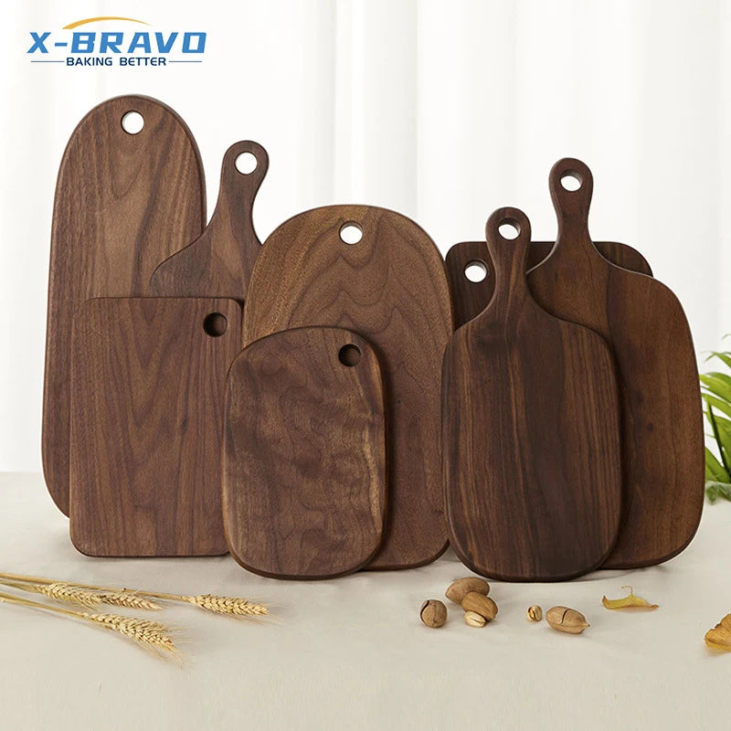 Whole Wood Beeswax Bread Board Small Handle Tray Solid Special-shaped Chopping Pizza Board Western Food Cut Dessert Steak Plate