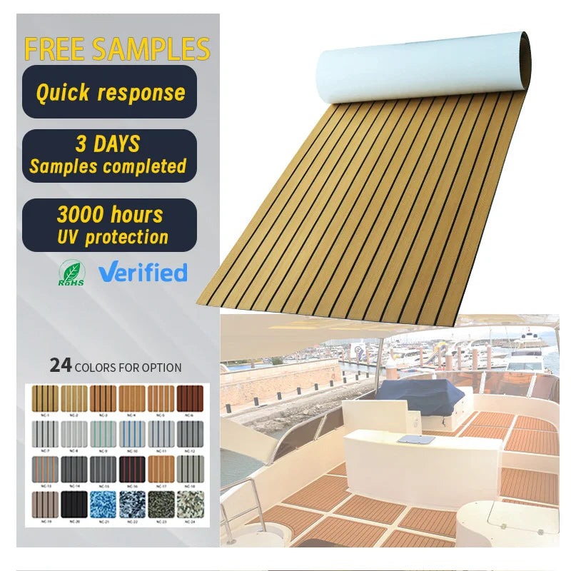 Comfortable New Design Modern Waterproof Brushed Marine EVA Deck Foam with Strong Adhesive for Custom Boat Flooring