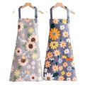 Wholesale Women Apron Waterproof Durable Nordic Style Adult Flower Print Cooking Apron Canvas