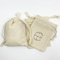 Eco- Friendly White Bags Cotton Drawstring Pouch Custom Logo Packing Storage Jewelry Bracelet Cotton Drawstring  Dust Bag Small