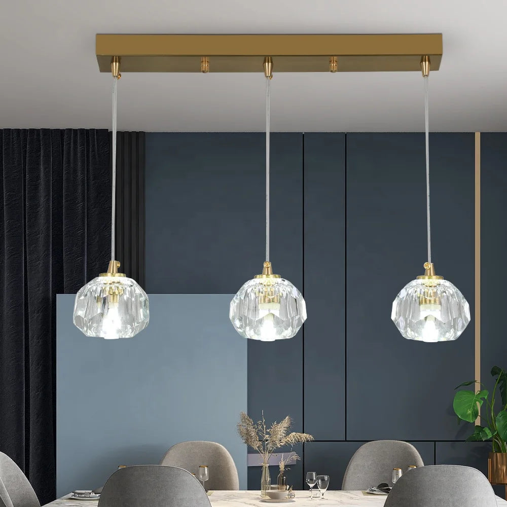 G9  3 5 7 10 15 Heads Gold Modern Hanging Ceiling Chandelier Crystal Warm White