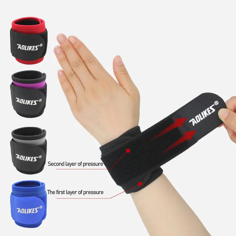 Aolikes Custom Logo Nylon Training Wrist Wraps Support for Weight Lifting  Hand Wrist Support C-7936
