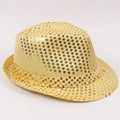 Sequin Hat for Man and Women Bling Dance Hats Western Sequin Fedora Hat