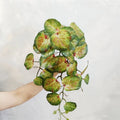 Wholesale Plastic Artificial Strawberry Leaf Vine 45cm Hanging Plant Decorative Greenery