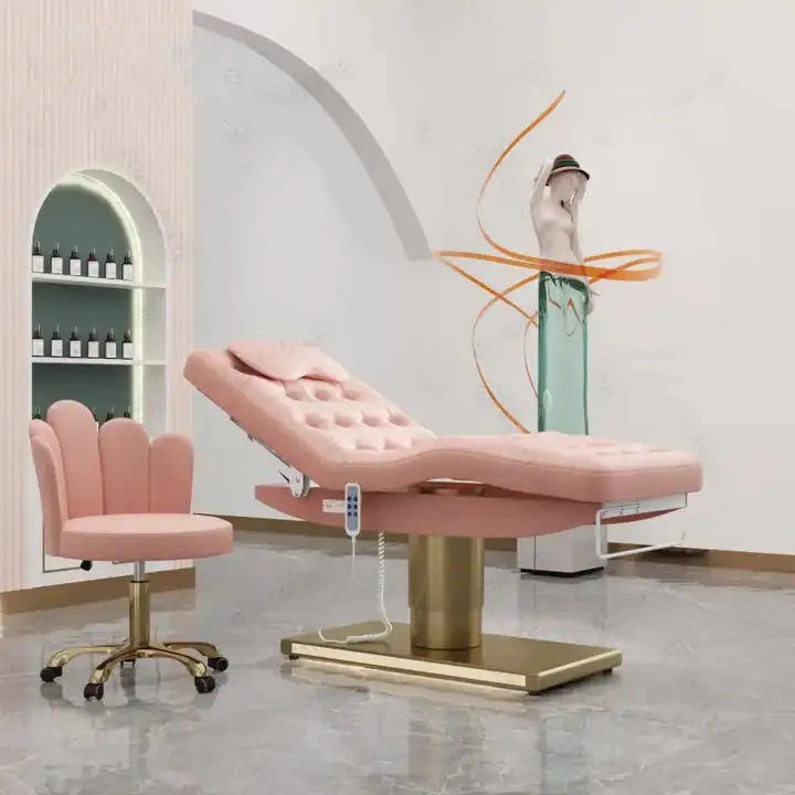 Luxury Salon Lash Massage Bed Folding Recliner Chair Thai Spa Facial Beauty Eyelash Electric Massage Table Bed